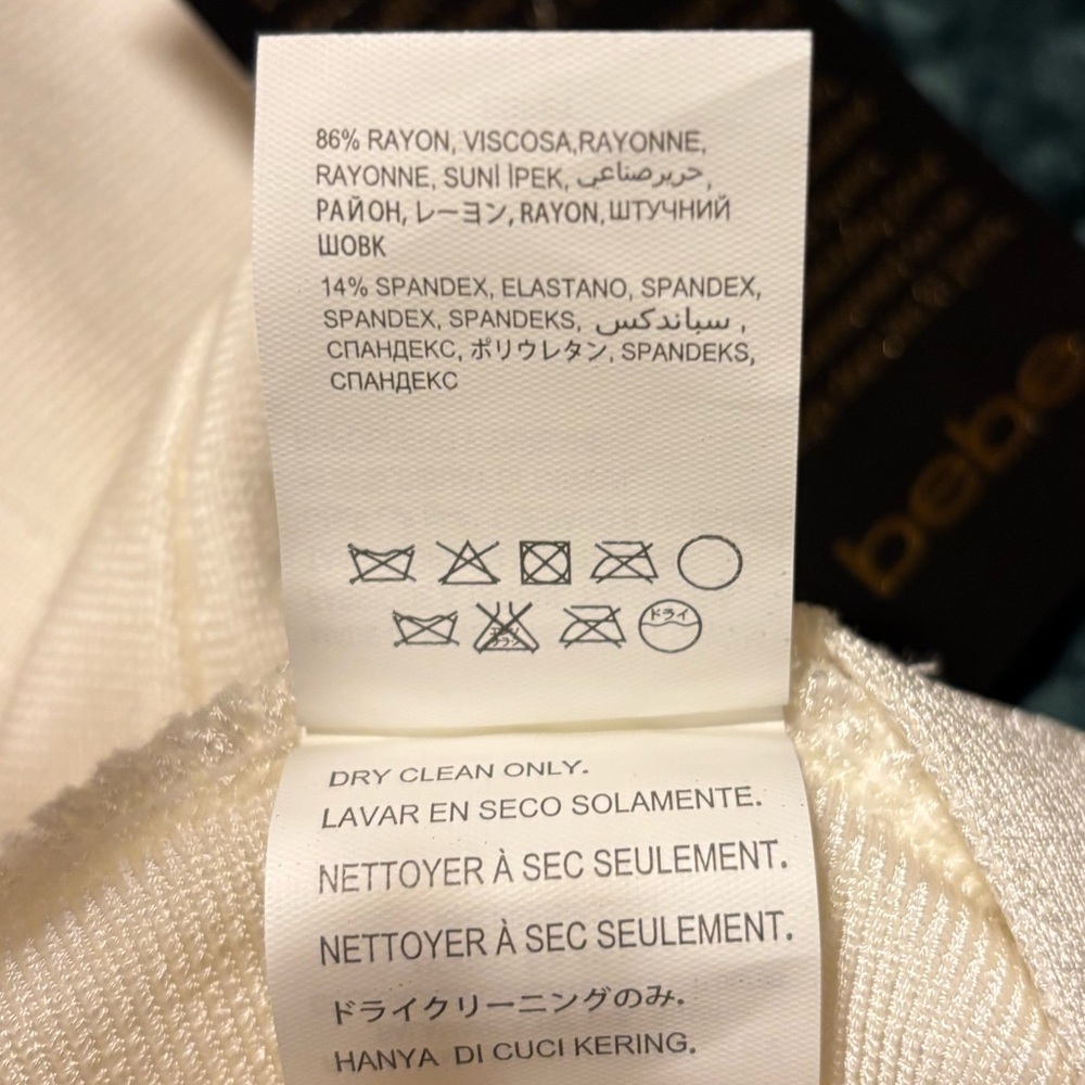 NWOT bebe White Midi Bandage Dress Small - Picture 4 of 5